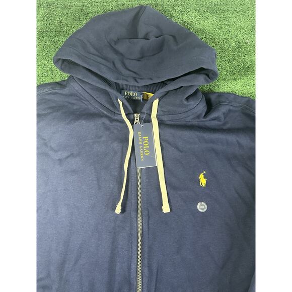 Polo Ralph Lauren Men's Full Zip Fleece Hoodie Navy Blue 2XB NWT - Picture 2 of 11